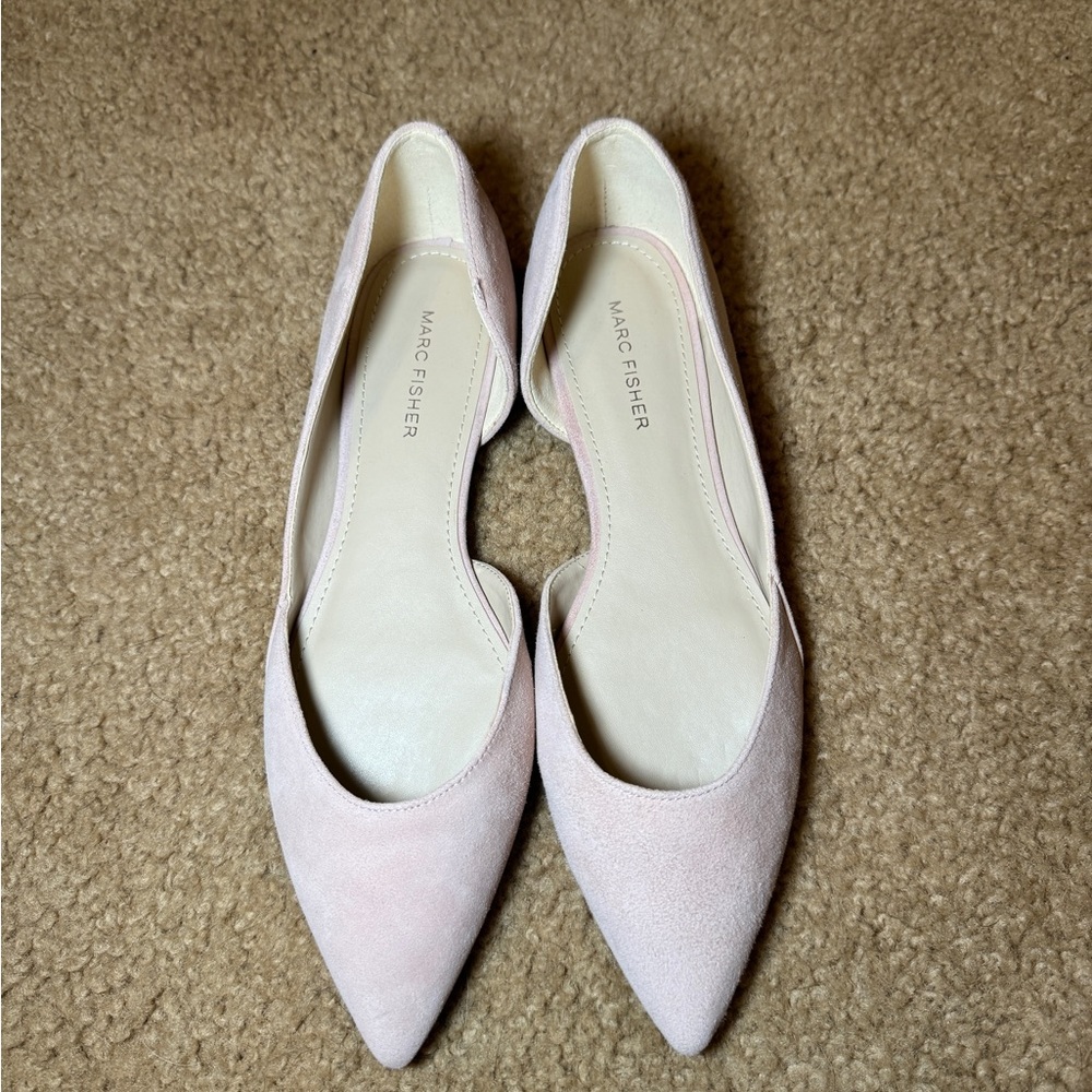 Marc Fisher Pink Pointed Toe D'Orsay Flats - Picture 7 of 9